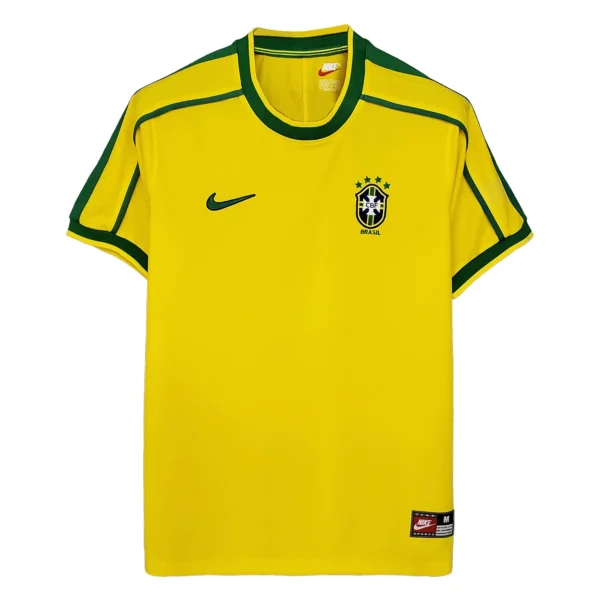 camiseta-brasil-mundial-1998-primera-equipacion Brasil Mundial 1998 primera equipación