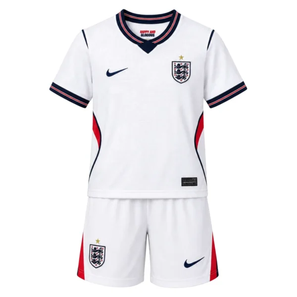 Inglaterra Mundial 2026 primera equipación conjunto infantil
