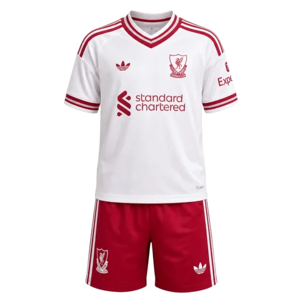 Liverpool 26/27 segunda equipación conjunto infantil